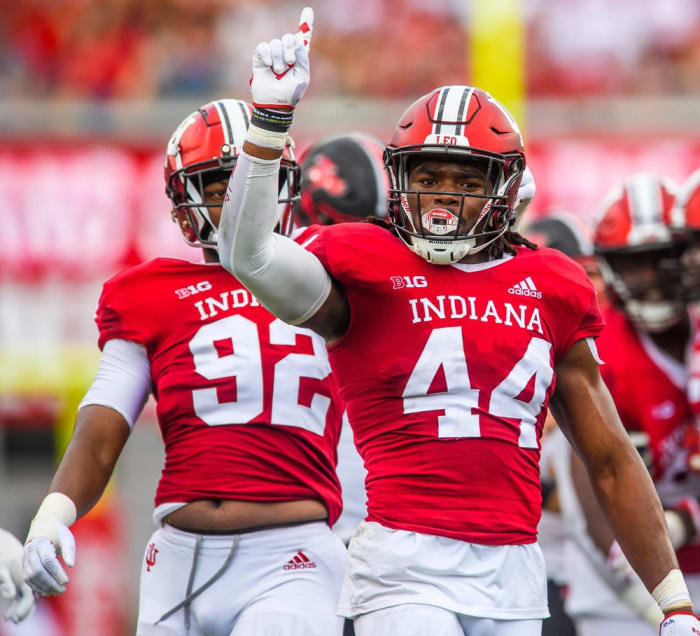 Indiana linebacker Aaron Casey could provide depth for the Las Vegas Raiders defense.